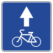 Дорожный знак 5.14.2 «Полоса для велосипедистов» (металл 0,8 мм, II типоразмер: сторона 700 мм, С/О пленка: тип В алмазная)